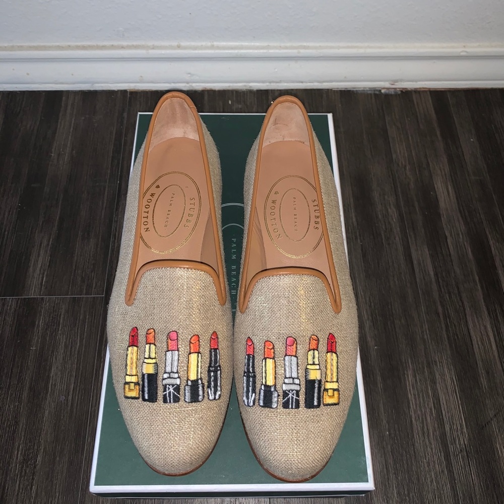 Stubbs & Wootton “Lipstick” Round-Toe Loafers
